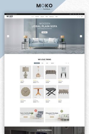 Шаблон OpenCart  Moko Furniture Clean Store 