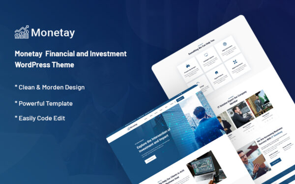 Шаблон Wordpress Monetay - Financial and Investment Theme WordPress