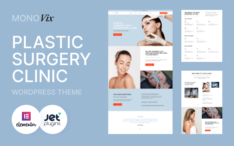 Шаблон WordPress MonoVix - Plastic Surgery Clinic Theme WordPress