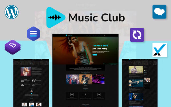 Шаблон Wordpress Music Club - Band | Party Theme WordPress