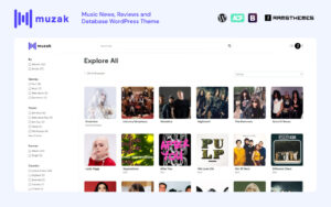Шаблон WordPress MUZAK - Music News, Reviews and Database Theme WordPress