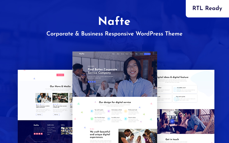 Шаблон WordPress Nafte - Corporate Business Theme WordPress