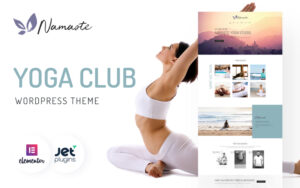 Шаблон WordPress Namaste - Yoga Studio Ready-to-use Minimal WordPress Elementor Theme Theme WordPress