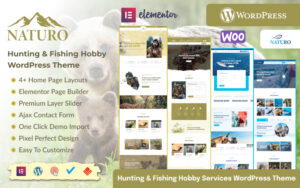 Шаблон Wordpress Naturo - Hunting Fishing Outdoor Hobbies Shop Theme WordPress
