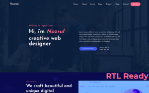 Шаблон Wordpress Nazrul - Personal Responsive Theme WordPress