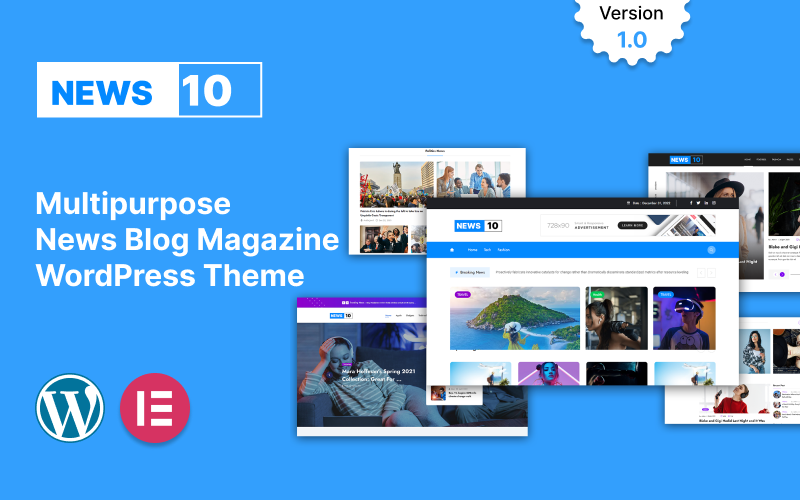 Шаблон Wordpress NEWS10-News, Blog & Magazine Theme WordPress