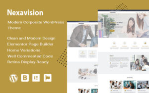 Шаблон Wordpress Nexavision - Multipurpose Website Builder using Elementor Wordpress Theme Theme WordPress