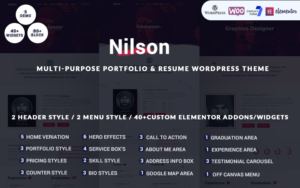 Шаблон Wordpress Nilson - Multipurpose Personal Portfolio Resume Theme WordPress
