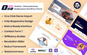 Шаблон WordPress OneHub - Startup Business Multipurpose Theme WordPress