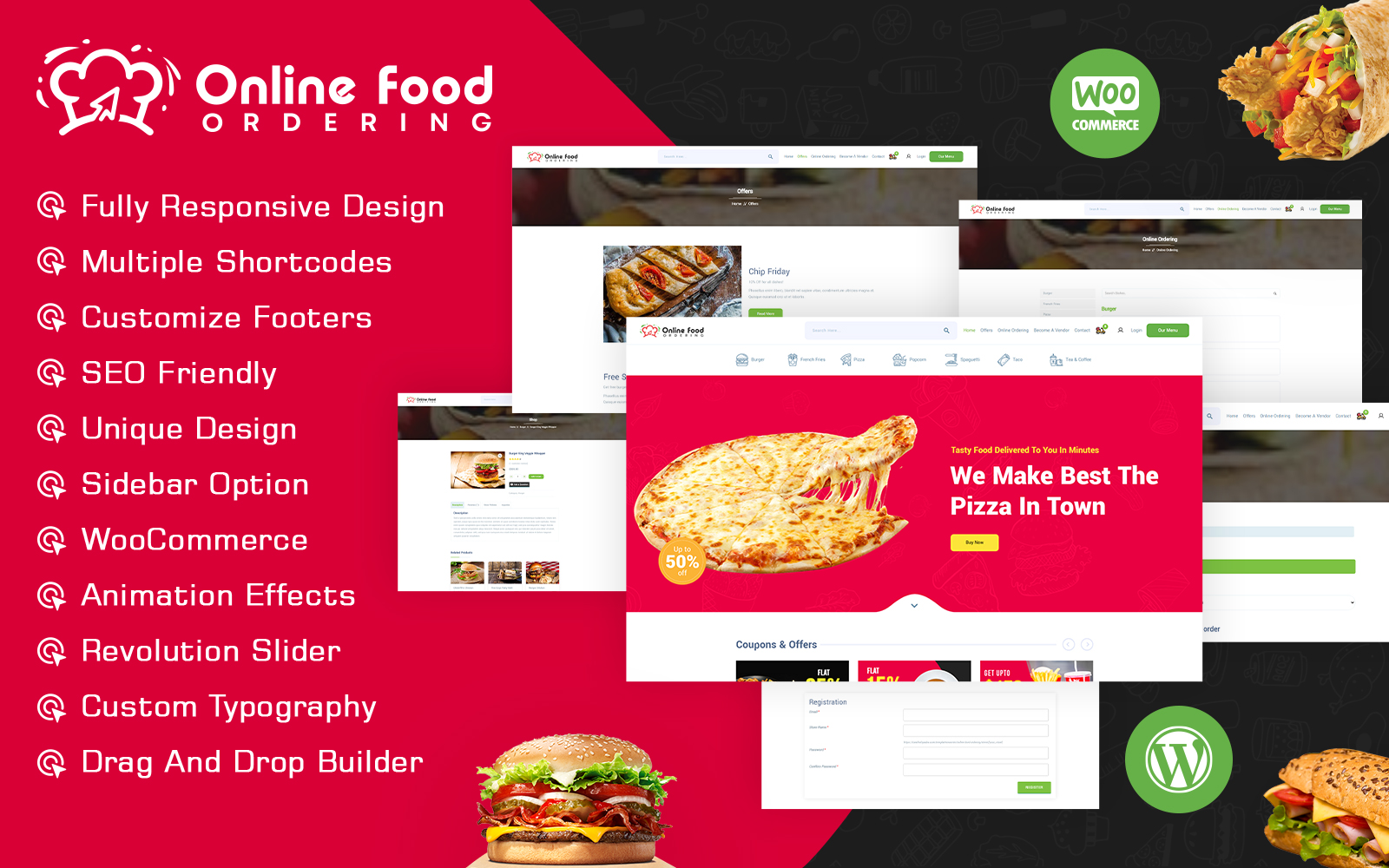 Шаблон WordPress Online Food Ordering Theme WordPress