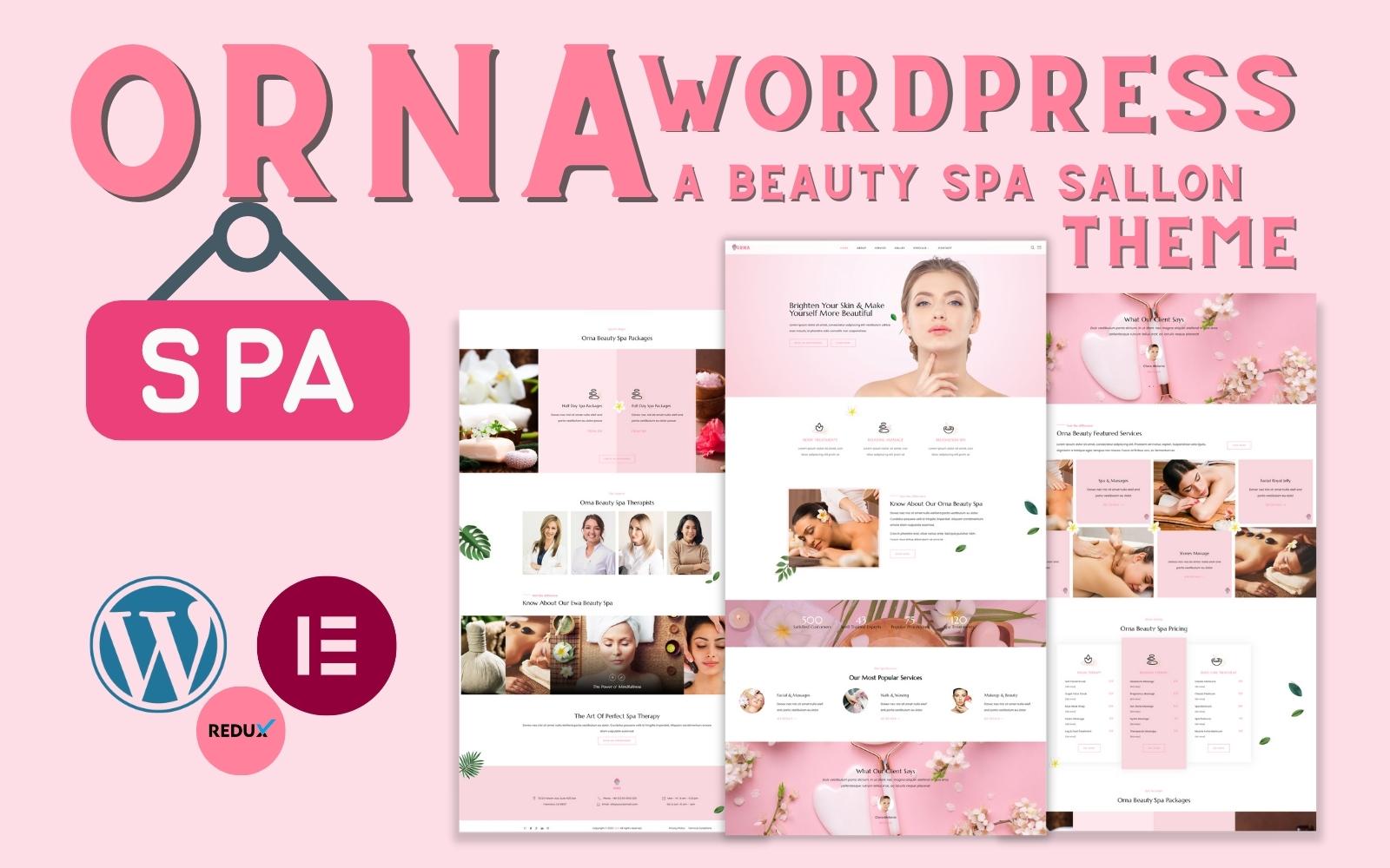 Шаблон WordPress Orna - A Beautiful Spa Saloon Theme WordPress