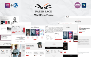Шаблон WordPress Paper Pack - Book Shop and Author Store Theme WordPress