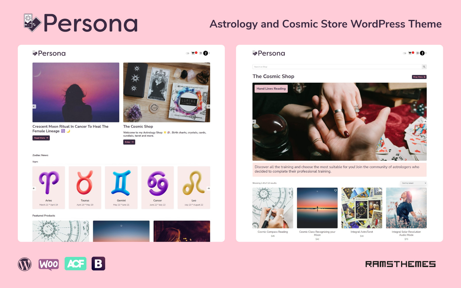 Шаблон Wordpress PERSONA - Astrology Influencer Theme WordPress