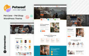 Шаблон Wordpress Petwoof - Pet Care & Pet Shop Theme WordPress