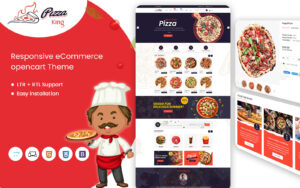 Шаблон OpenCart  Pizzaking Online Restaurant Responsive 