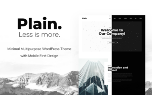 Шаблон Wordpress Plain - Minimal Multipurpose Theme WordPress