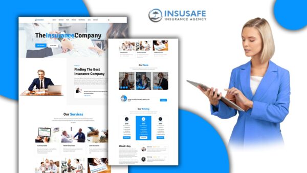 Шаблон Wordpress Powar-Insusafe Insurance Package One Page Theme WordPress