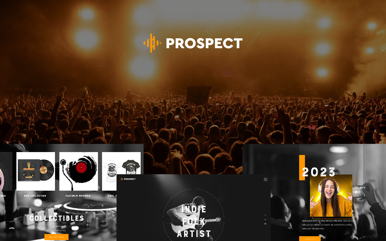 Шаблон WordPress Prospect Music Theme WordPress