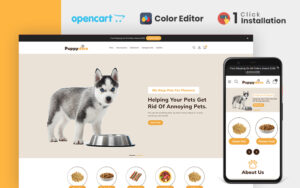 Шаблон OpenCart  Puppy Pet Store Opencart Theme 