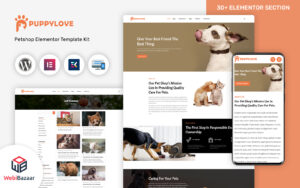 Шаблон Wordpress PuppyLove - Pet Services Multipurpose WordPress Elementor Theme Theme WordPress