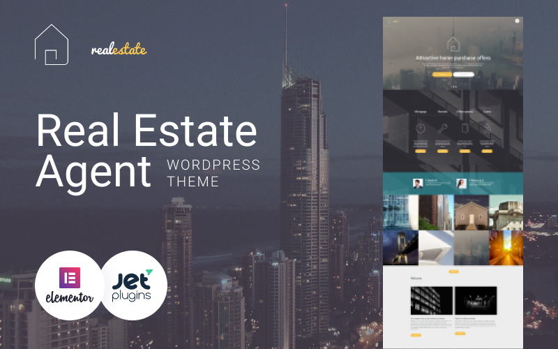 Шаблон WordPress Real Estate - Real Estate Agent Theme WordPress