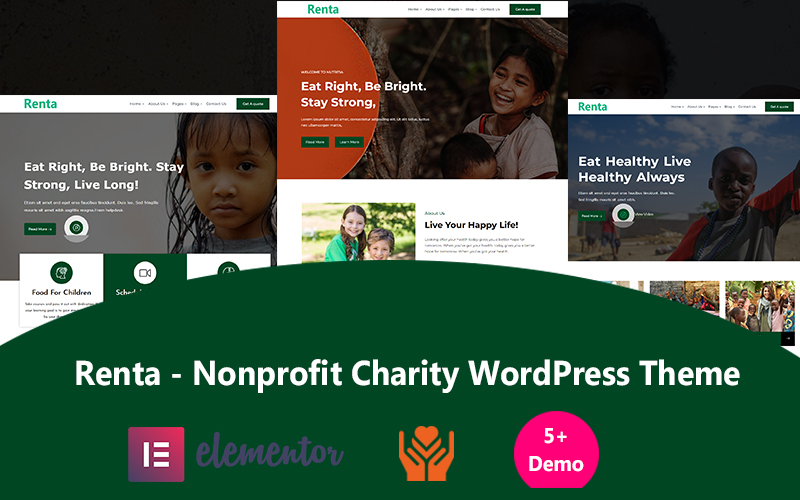 Шаблон Wordpress Renta - Nonprofit Charity Theme WordPress