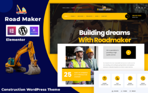 Шаблон Wordpress Road Maker - Construction WordPress Elementor Theme Theme WordPress