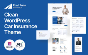 Шаблон Wordpress Road Pulse - Clean WordPress Car Insurance Theme Theme WordPress