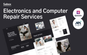 Шаблон Wordpress Sabox - Electronics and Computer Repair Services Theme WordPress