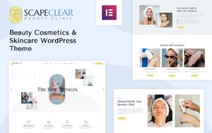 Шаблон Wordpress Scapeclear Cosmetics and Beauty Theme WordPress
