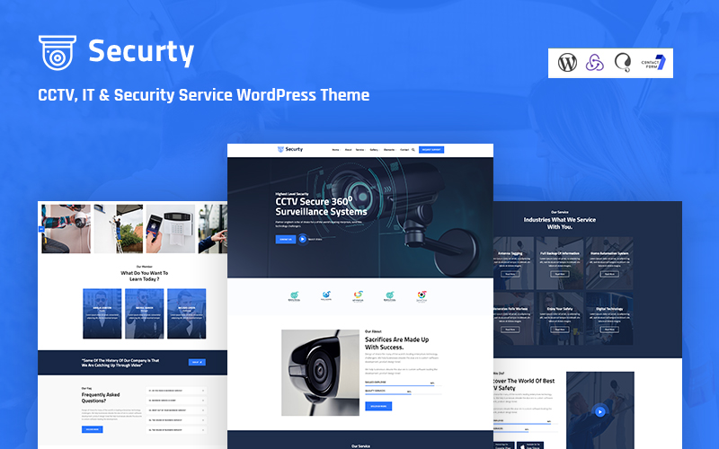 Шаблон Wordpress Securty - CCTV, IT and Security Service Responsive Theme WordPress