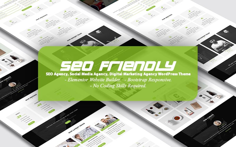Шаблон WordPress SEO Friendly - SEO and Digital Marketing Agency Landing Page Theme WordPress