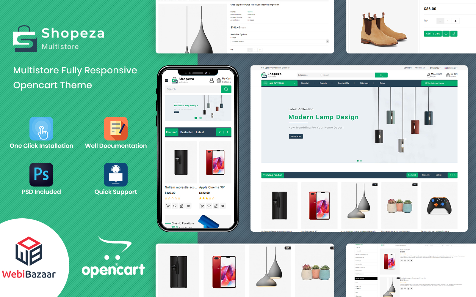 Шаблон OpenCart  Shopeza - ELectronic 