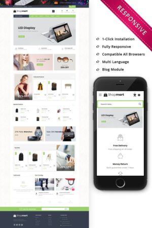 Шаблон OpenCart  Shopmart - The Mega Store Responsive 