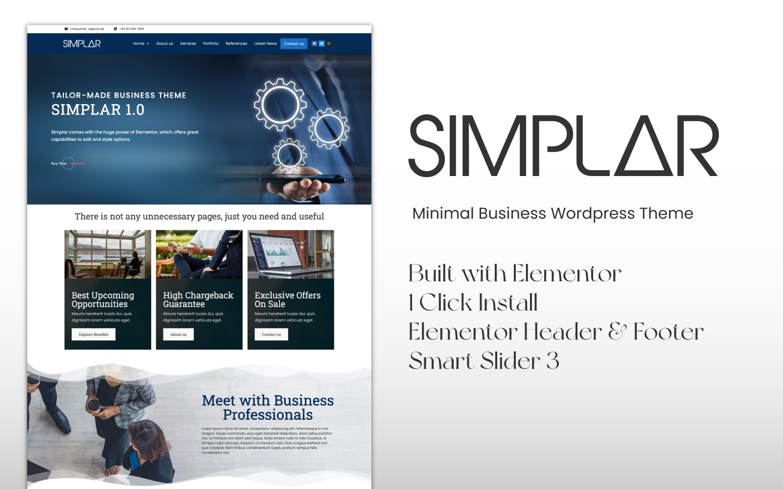 Шаблон Wordpress Simplar - Award Winning Minimal Business Wordpress Theme Theme WordPress