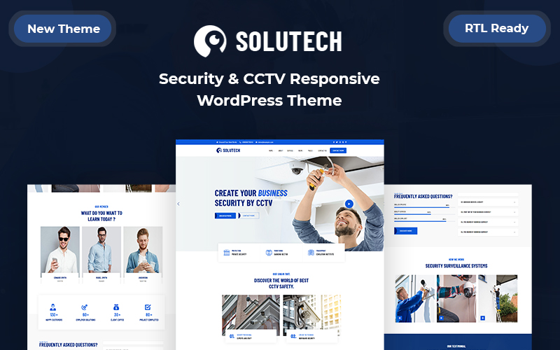 Шаблон Wordpress Solutech - Security & CCTV Responsive Theme WordPress