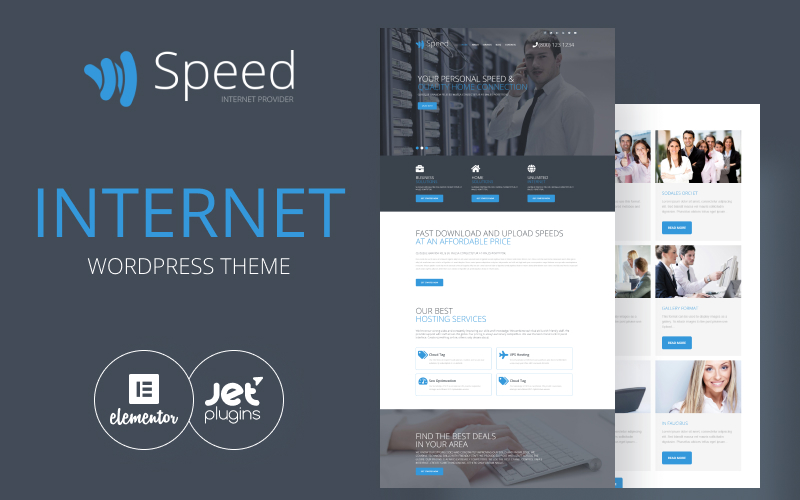 Шаблон Wordpress Speed - Internet Theme with Elementor Builder Theme WordPress