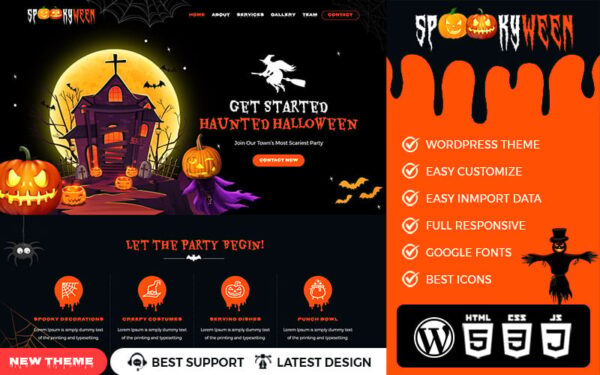 Шаблон Wordpress SpookyWeen - A Halloween WordPress Premium Theme Theme WordPress