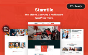Шаблон WordPress Starntile - Fuel Station, Gas Pump & Architecture Theme WordPress