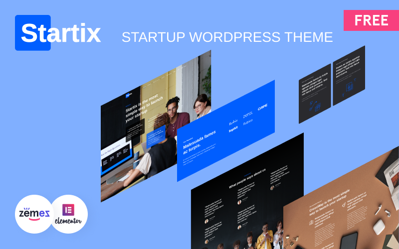 Шаблон Wordpress Startix - Free theme for startup Theme WordPress