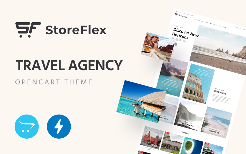 Шаблон OpenCart  StoreFlex‌ ‌-‌ ‌Travel‌ ‌Agency 