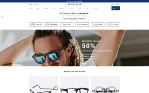 Шаблон OpenCart  Sunny Day - Classy Eyeglasses Online Store 