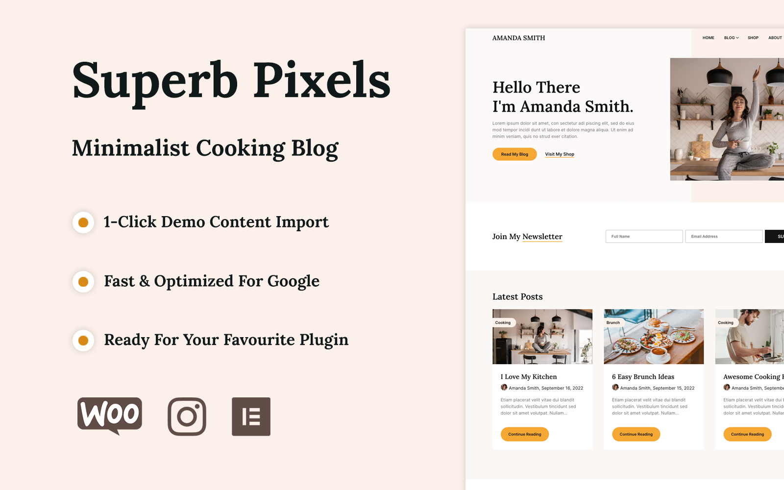 Шаблон Wordpress Superb Pixels - Cooking and Food Theme Theme WordPress