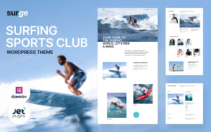 Шаблон Wordpress Surge - Surfing Sports Club Theme WordPress