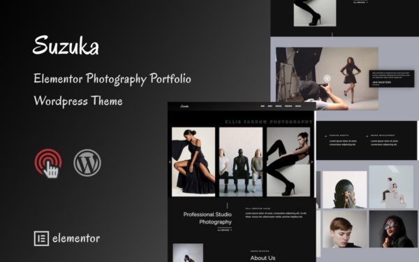 Шаблон Wordpress Suzuka - Minimal Portfolio and Photography Theme WordPress