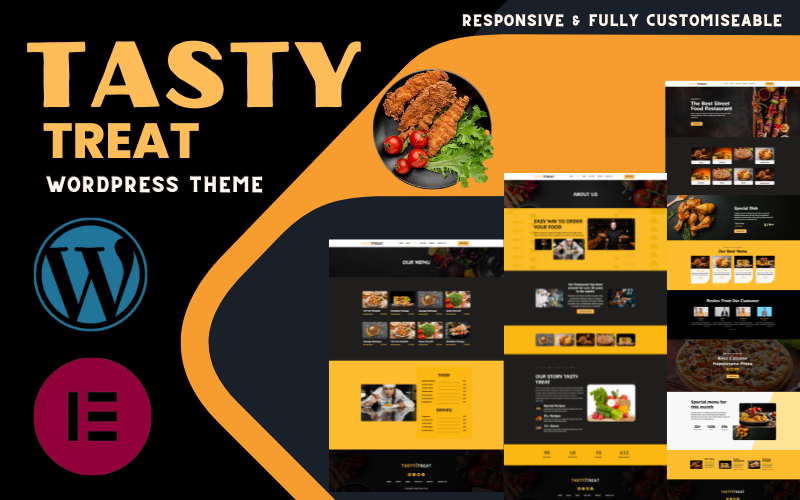 Шаблон Wordpress Tasty Treat - A Deliciously Modern Restaurant Theme WordPress