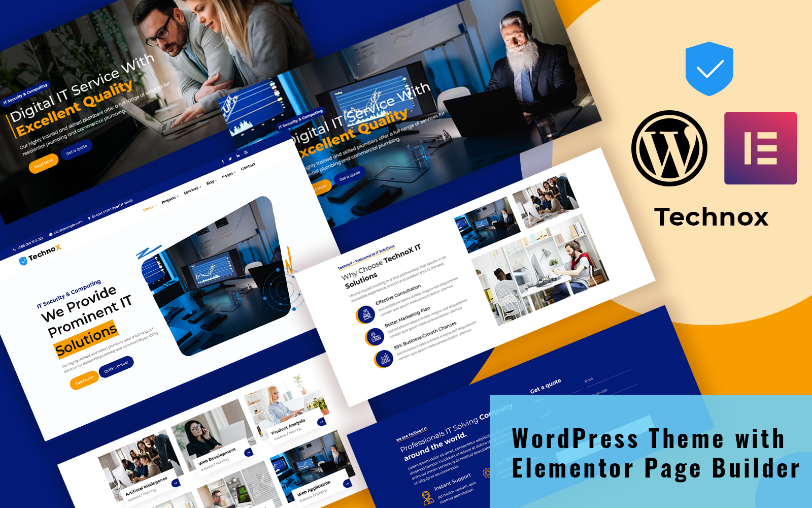 Шаблон WordPress Technox - Consulting and IT Business WordPress Elemtntor Theme Theme WordPress