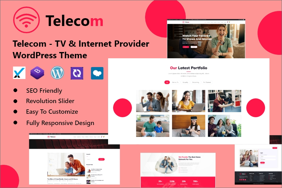 Шаблон WordPress Telecom - TV & Internet Provider Theme WordPress