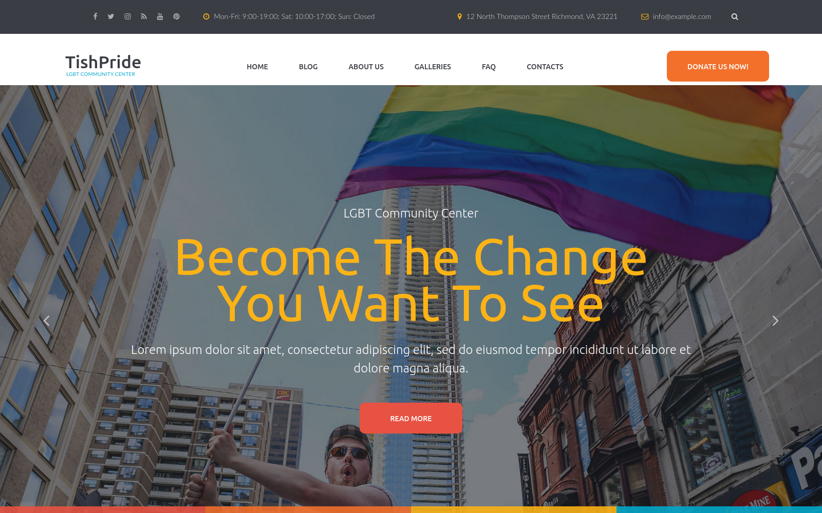 Шаблон Wordpress TishPride - LGBT Community Theme WordPress