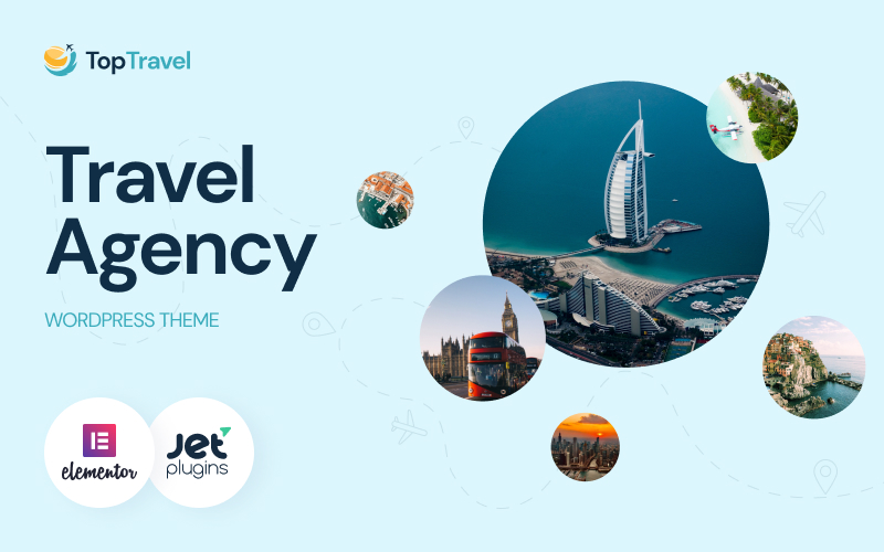 Шаблон Wordpress TopTravel - Тема WordPress Travel Agency Booking Template